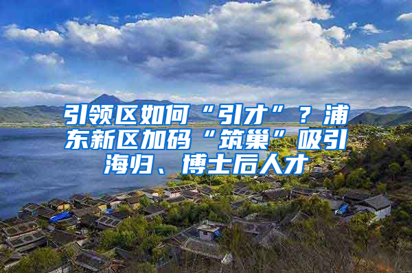 引领区如何“引才”？浦东新区加码“筑巢”吸引海归、博士后人才