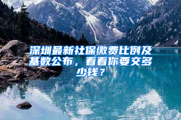 深圳最新社保缴费比例及基数公布，看看你要交多少钱？