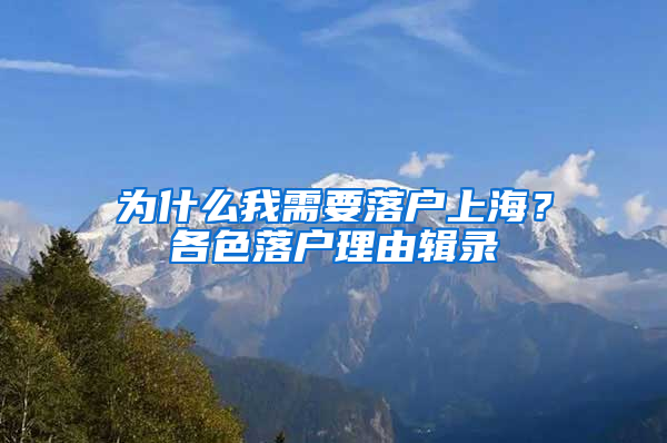 为什么我需要落户上海？各色落户理由辑录