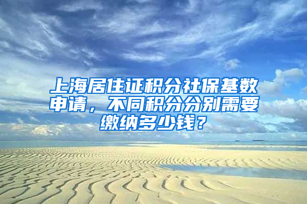 上海居住证积分社保基数申请，不同积分分别需要缴纳多少钱？