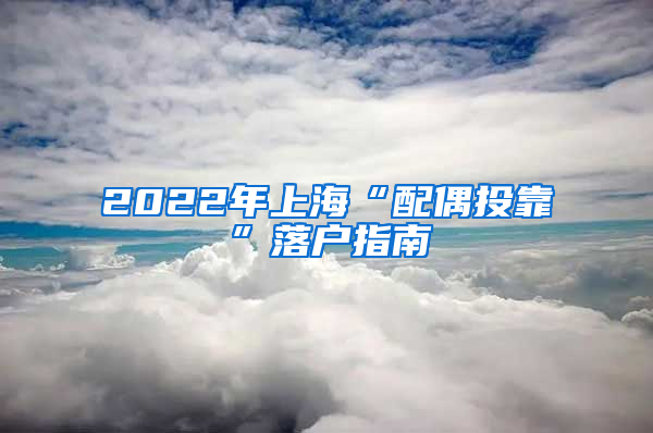 2022年上海“配偶投靠”落户指南