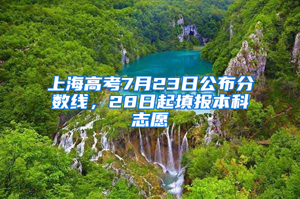 上海高考7月23日公布分数线，28日起填报本科志愿