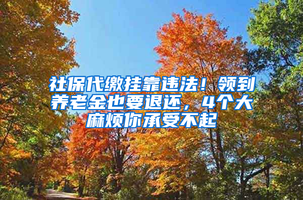 社保代缴挂靠违法！领到养老金也要退还，4个大麻烦你承受不起