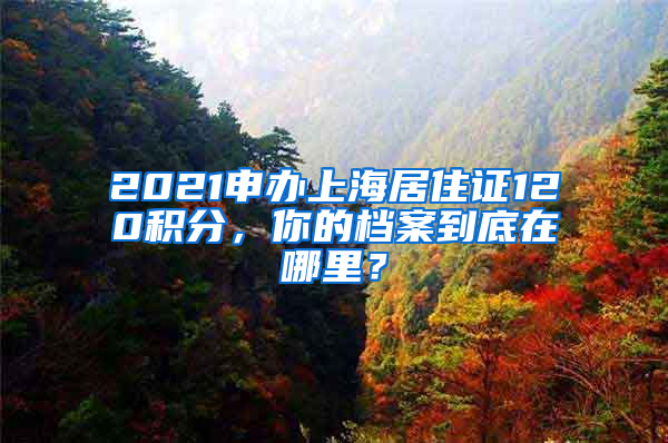 2021申办上海居住证120积分，你的档案到底在哪里？