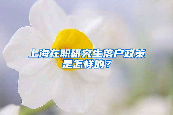 上海在职研究生落户政策是怎样的？