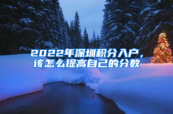 2022年深圳积分入户，该怎么提高自己的分数