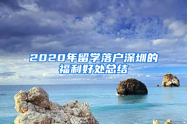 2020年留学落户深圳的福利好处总结