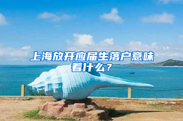 上海放开应届生落户意味着什么？