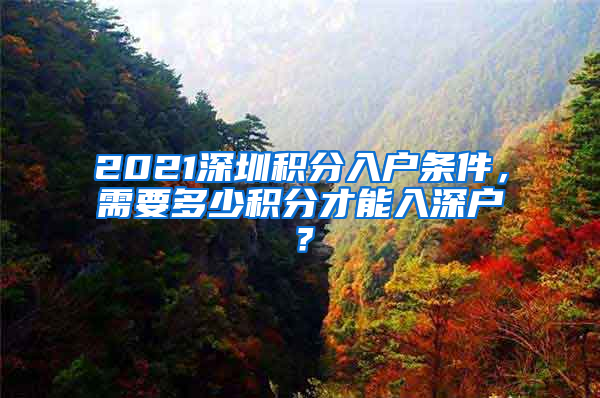 2021深圳积分入户条件，需要多少积分才能入深户？