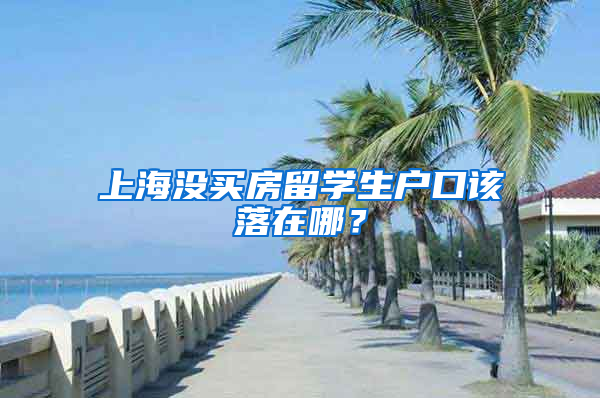 上海没买房留学生户口该落在哪？