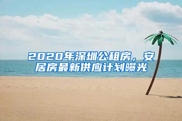 2020年深圳公租房，安居房最新供应计划曝光