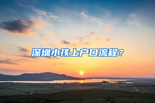 深圳小孩上户口流程？