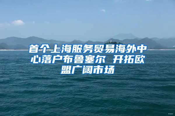 首个上海服务贸易海外中心落户布鲁塞尔 开拓欧盟广阔市场