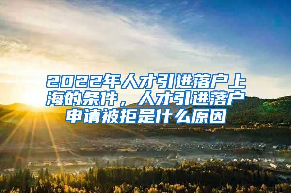 2022年人才引进落户上海的条件，人才引进落户申请被拒是什么原因