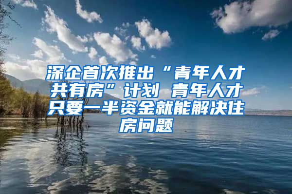 深企首次推出“青年人才共有房”计划 青年人才只要一半资金就能解决住房问题