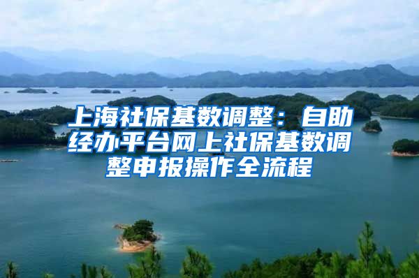 上海社保基数调整：自助经办平台网上社保基数调整申报操作全流程