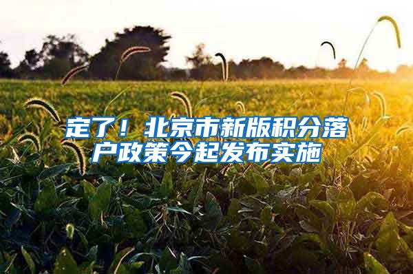 定了！北京市新版积分落户政策今起发布实施