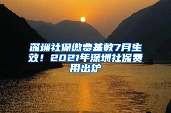 深圳社保缴费基数7月生效！2021年深圳社保费用出炉