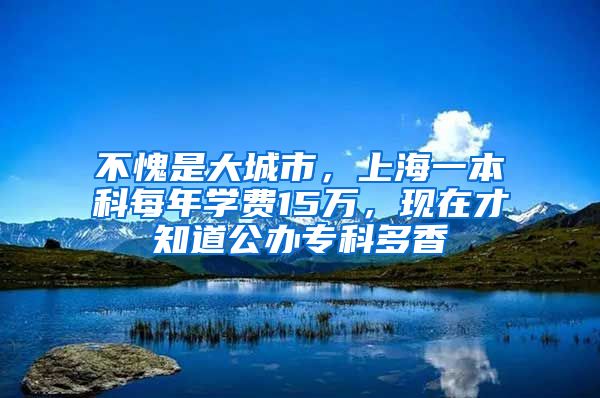 不愧是大城市，上海一本科每年学费15万，现在才知道公办专科多香