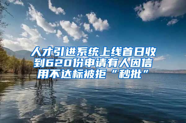 人才引进系统上线首日收到620份申请有人因信用不达标被拒“秒批”