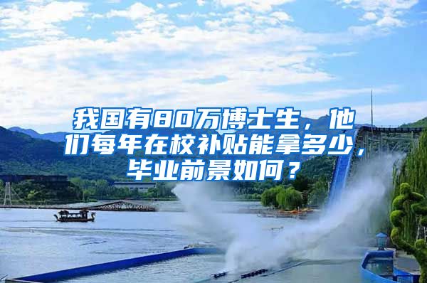 我国有80万博士生，他们每年在校补贴能拿多少，毕业前景如何？