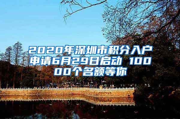 2020年深圳市积分入户申请6月29日启动 10000个名额等你