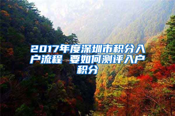 2017年度深圳市积分入户流程 要如何测评入户积分