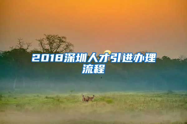 2018深圳人才引进办理流程