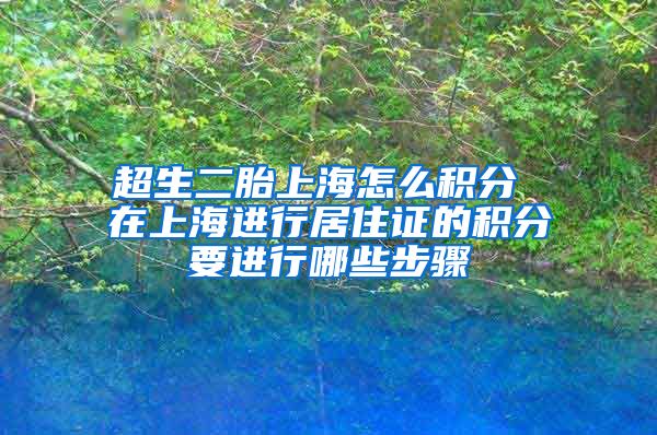 超生二胎上海怎么积分 在上海进行居住证的积分要进行哪些步骤