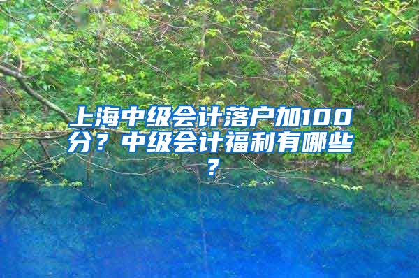 上海中级会计落户加100分？中级会计福利有哪些？