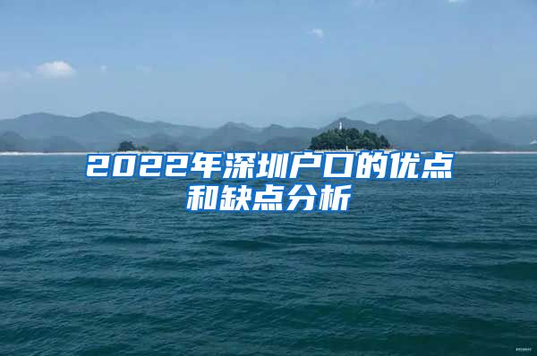 2022年深圳户口的优点和缺点分析