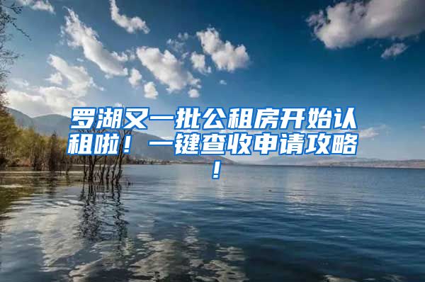 罗湖又一批公租房开始认租啦！一键查收申请攻略！