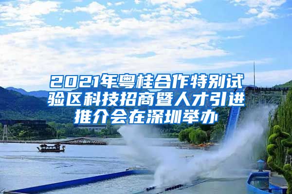 2021年粤桂合作特别试验区科技招商暨人才引进推介会在深圳举办