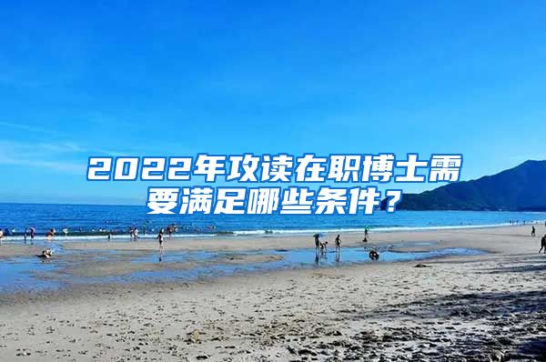 2022年攻读在职博士需要满足哪些条件？