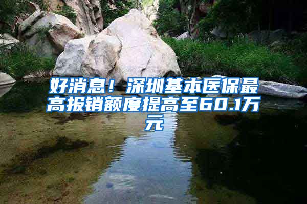 好消息！深圳基本医保最高报销额度提高至60.1万元