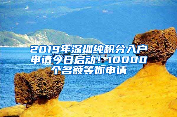 2019年深圳纯积分入户申请今日启动！10000个名额等你申请