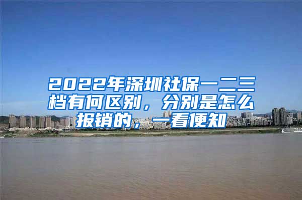 2022年深圳社保一二三档有何区别，分别是怎么报销的，一看便知