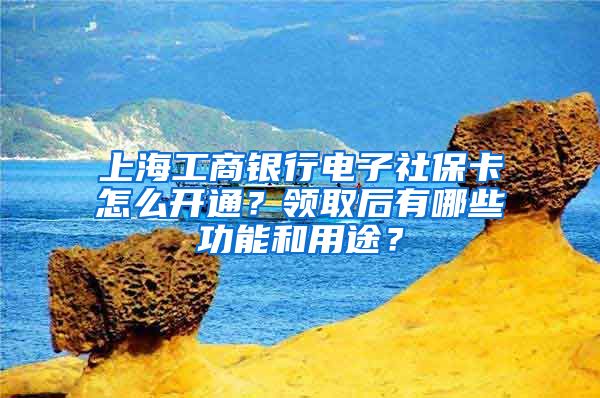 上海工商银行电子社保卡怎么开通？领取后有哪些功能和用途？