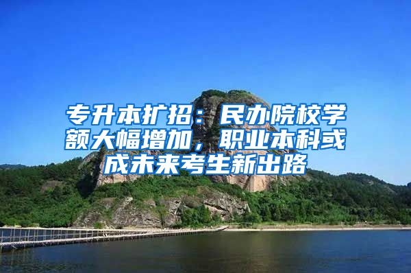 专升本扩招：民办院校学额大幅增加，职业本科或成未来考生新出路