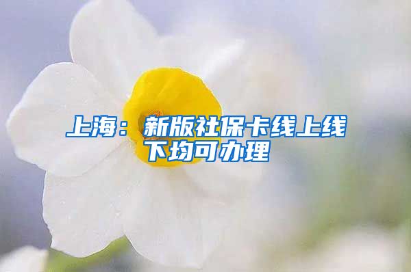 上海：新版社保卡线上线下均可办理