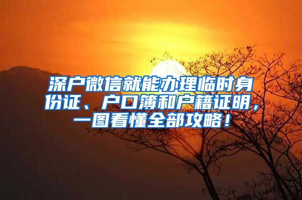 深户微信就能办理临时身份证、户口簿和户籍证明，一图看懂全部攻略！