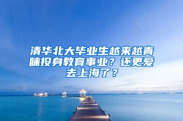 清华北大毕业生越来越青睐投身教育事业？还更爱去上海了？