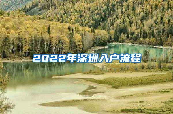 2022年深圳入户流程