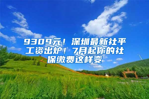 9309元！深圳最新社平工资出炉！7月起你的社保缴费这样变