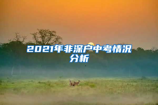 2021年非深户中考情况分析