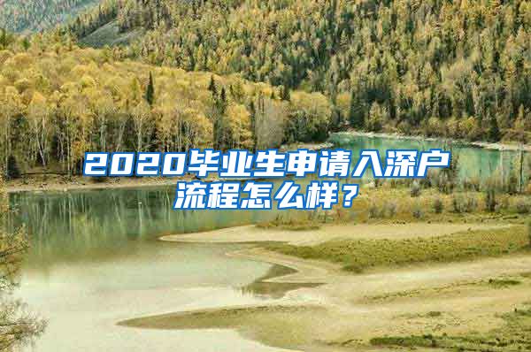 2020毕业生申请入深户流程怎么样？