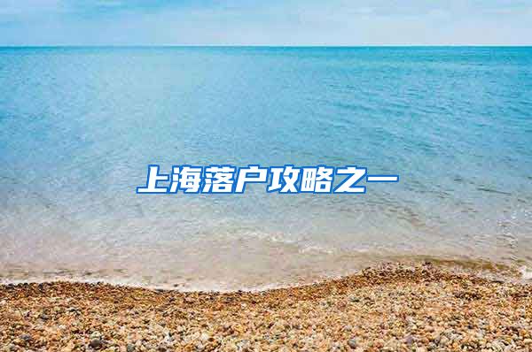 上海落户攻略之一