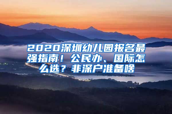 2020深圳幼儿园报名最强指南！公民办、国际怎么选？非深户准备啥