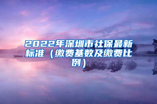 2022年深圳市社保最新标准（缴费基数及缴费比例）