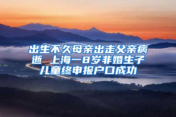 出生不久母亲出走父亲病逝 上海一8岁非婚生子儿童终申报户口成功